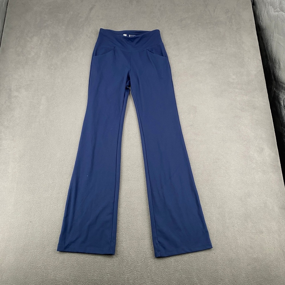 Iuga Womens Navy Blue High Waisted Bootcut Yoga Pants with‎ Pockets Size XS